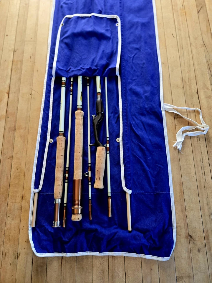 Raro 1960 Shakespeare Custom Wonderod Presidencial Omni Acción Juego de 3 Cañas Foto 2 de 4