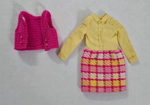 X-83 VINTAGE 1960'S MATTEL BARBIE FRANCIE MOD VESTED INTEREST #1224 OUTFIT