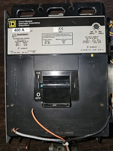 Square D Circuit Breaker LCL364008041 400A 3P 600V 3PH 400 A S3 3 Pole