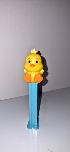 PEZ Dispenser Yellow Chick Blue Stem Holiday Collectible Toy made in Hungary