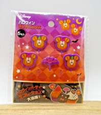 2025 Halloween DISNEY Mickey Minnie Bat  food picks For Lunch Box Bento 5pcs