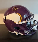 Justin Jefferson Signed Minnesota Vikings Full Size Rep Helmet - Beckett COA