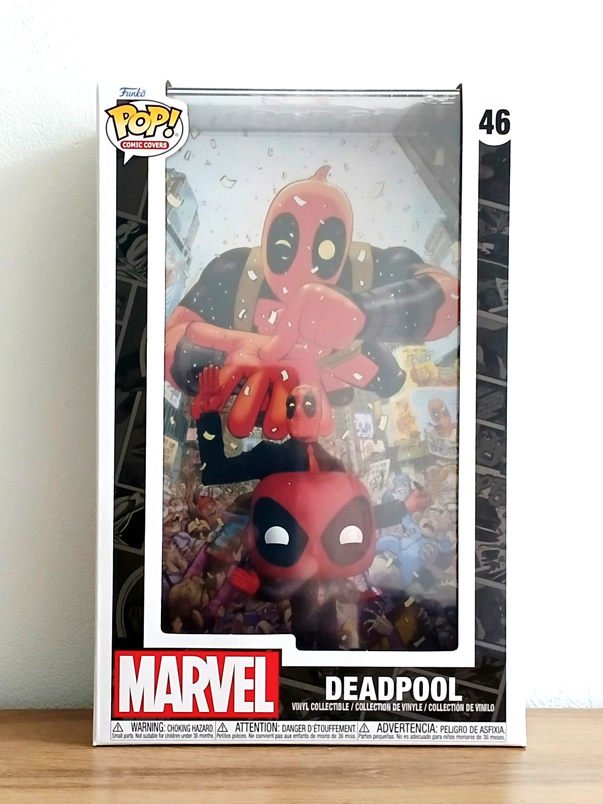 Funko Unisex Rouge Figurine De Collection Marvel Pop! Comic Cover Vinyl Deadpool (2025) #1 Deadpool In Black Suit - Image 2