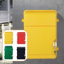 Wall Mounted Plastic Mailbox Large Capacity Letter Drop Box Organizer Secure