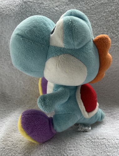 Super Mario Bros Light Blue Yoshi 7" Plush Stuffed Animal | Nintendo 2010 EUC i2 - Picture 3 of 8