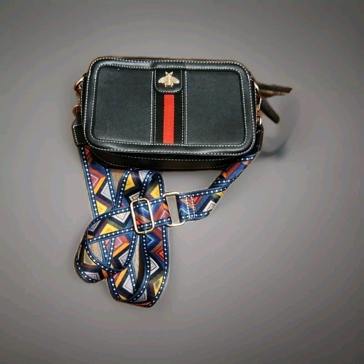 Beautiful Designer Bee Crossbody Purse Women PU Leather Shoulder