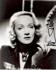 Marlene Dietrich Autograph Reprint 8x10 Photo Black and White Glamour