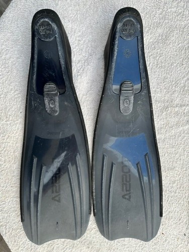 Children's Kids Flippers Tossa Nemrod Black Made in Italy Size 3 - 4 Used VGC - Picture 2 of 5
