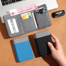 Canvas Wallet Men ID/photo Holders Black/blue/gray Card Holder Wallet Case 8 Slo