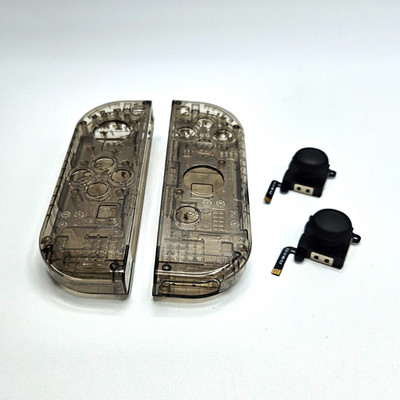 Translucent Black Joy-Con Replacement Shells w/ 2x TMR Hall-Effect Sticks