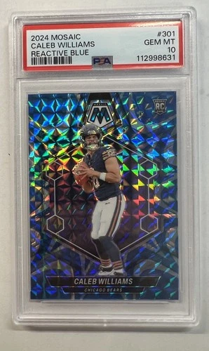 2024 Mosaic Caleb Williams R/C Blue Reactive PSA 10