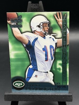 2000 Pacific Aurora - Championship Fever Chad Pennington #12 Platinum Blue /145