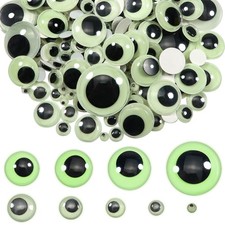 TOAOB 200pcs Glow in The Dark Wiggle Googly Eyes Self Adhesive Googly Eyes  Lum