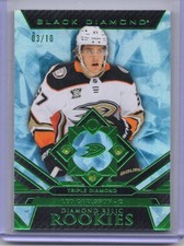 2023-24 Upper Deck Black Diamond Leo Carlsson Diamond Relic Rookies Emerald /10