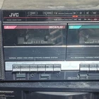JVC PC-W35 Boombox Dual Cassette AM/FM Radio Detachable Speakers Dubbing