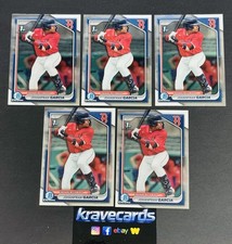 Johanfran Garcia 1st 2024 Bowman Chrome Prospect #BCP-49 Boston Red Sox Lot Of 5