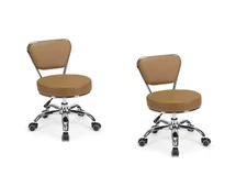 Set of 2 Dayton Pedicure Stool (Cappuccino) Pneumatic with Adjustable Height