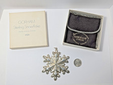 Gorham 73 Sterling Snowflake Christmas Orname...