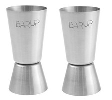 2 x BarUp Cocktail-Messbecher Jigger Barma&szlig; 20/40ml 40xH80mm Edelstahl HENDI