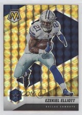2021 Panini Mosaic Reactive Yellow Mosaic Prizm Ezekiel Elliott #60 7l6