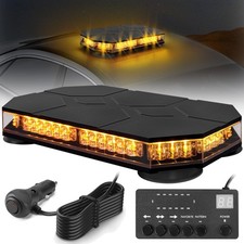 LED Warnleuchte Gelb Rundumleuchte Magnet 12V 24V  42 LEDs