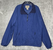 Vintage L.L. Bean Mens Large Blue Nylon Windbreaker Jacket Mesh Lined USA Made