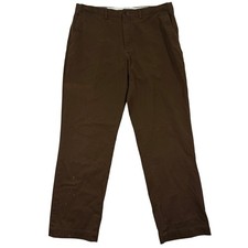 Polo Ralph Lauren Men 38x34 Preston Pant Brown Cotton Chino Straight Leg Trouser