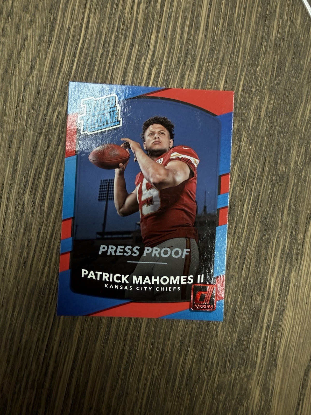 2017 Panini Donruss - Rated Rookie Patrick Mahomes II #327 Press Proof Red (RC)