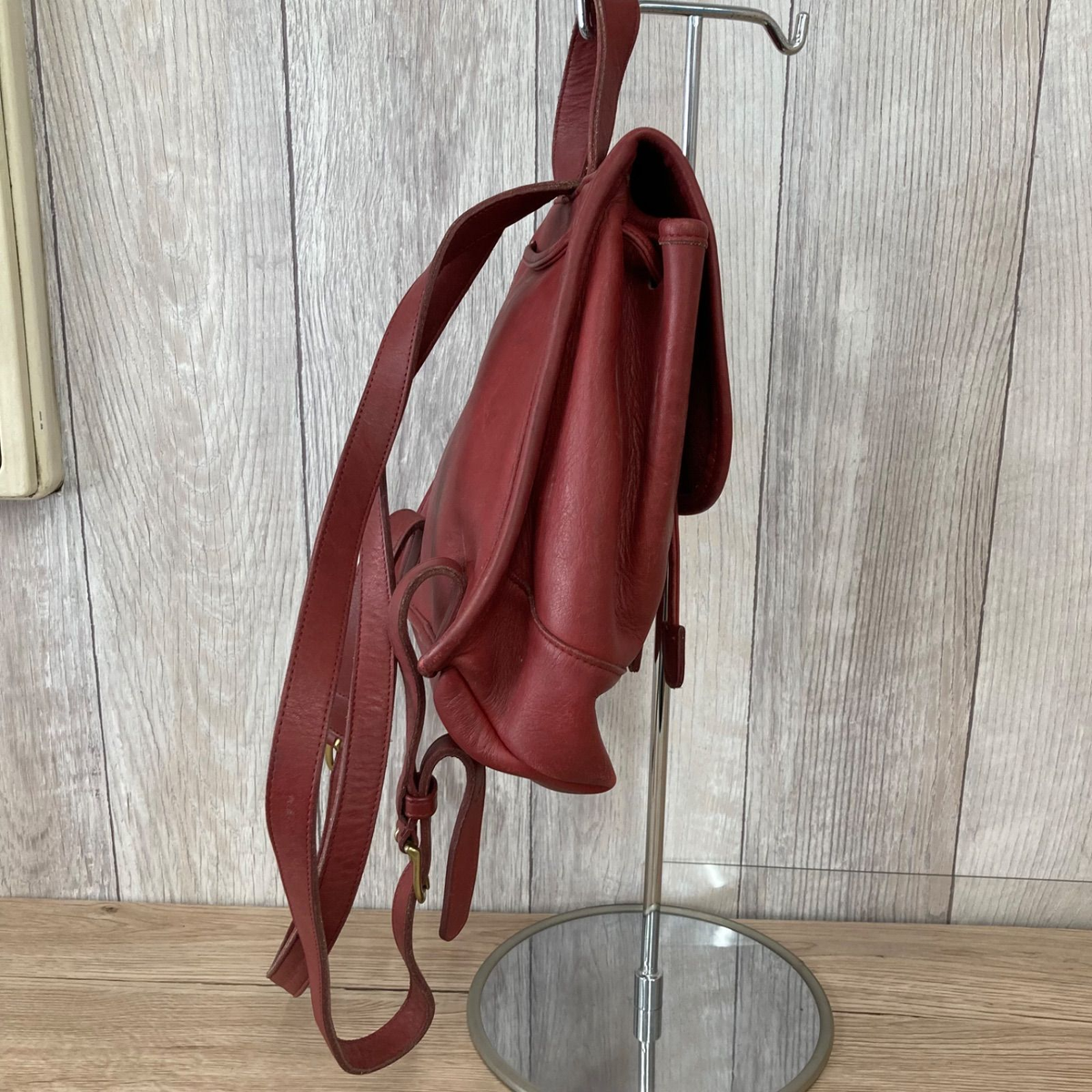 Vintage Coach Backpack Red Glove-tanned leather 9960 | eBay