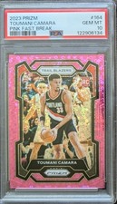 Toumani Camara Fast Break Prizm Pink /50 PSA 10 Rookie