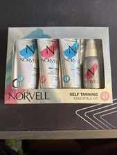 Norvell Self Tanning Essentials Kit (Exfoliator, Self Tanning, cleanser, Mist )