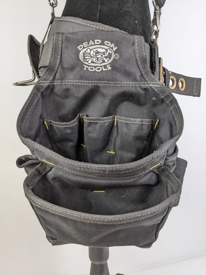 DEAD ON TOOLS Tool Belt Suspension Rig w/ Suspenders and 2 Tool Pouches in Black - Image 3 of 4