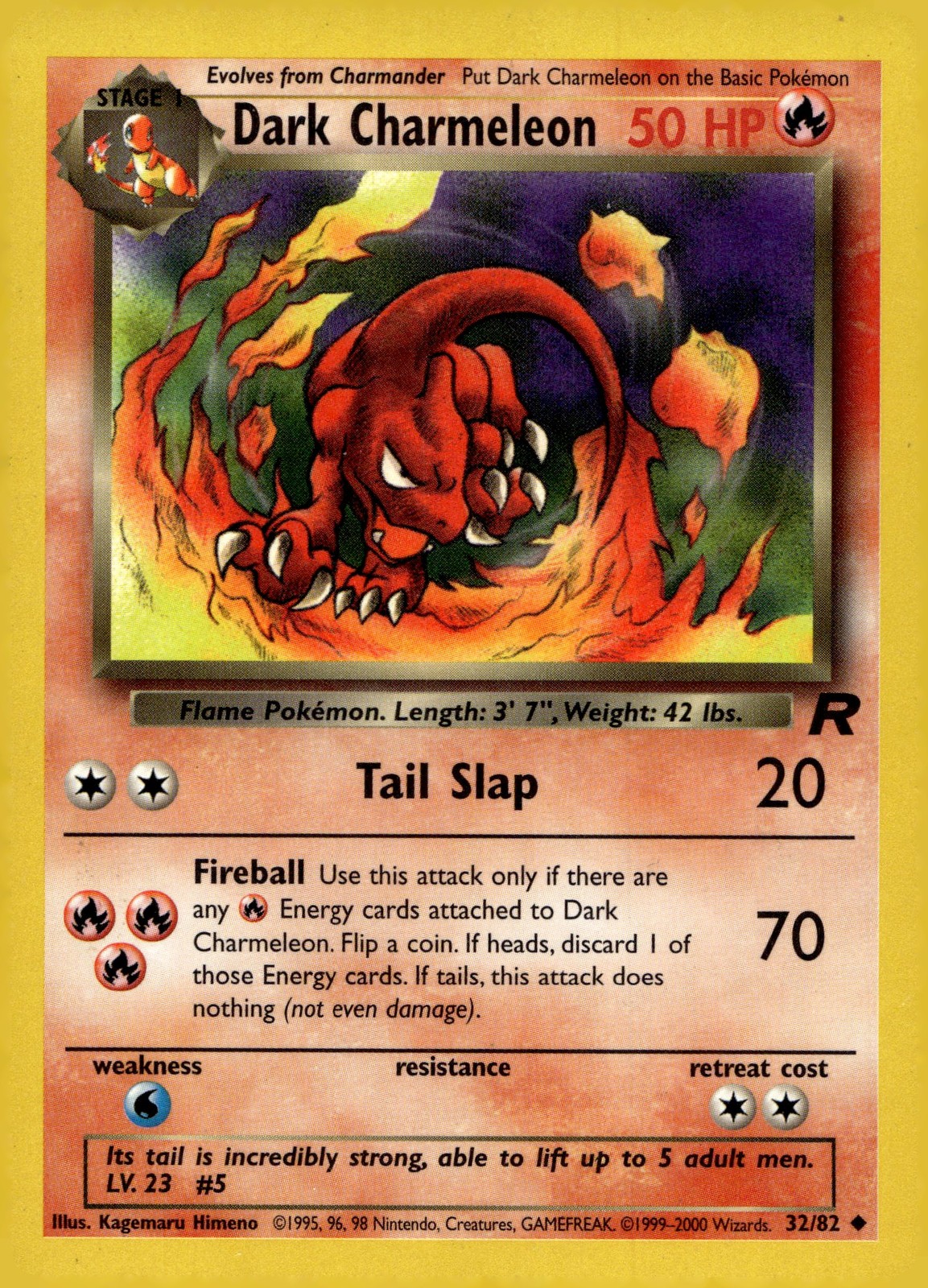 Dark Charmeleon #32/82 Team Rocket Heavily played - Pokemon Card