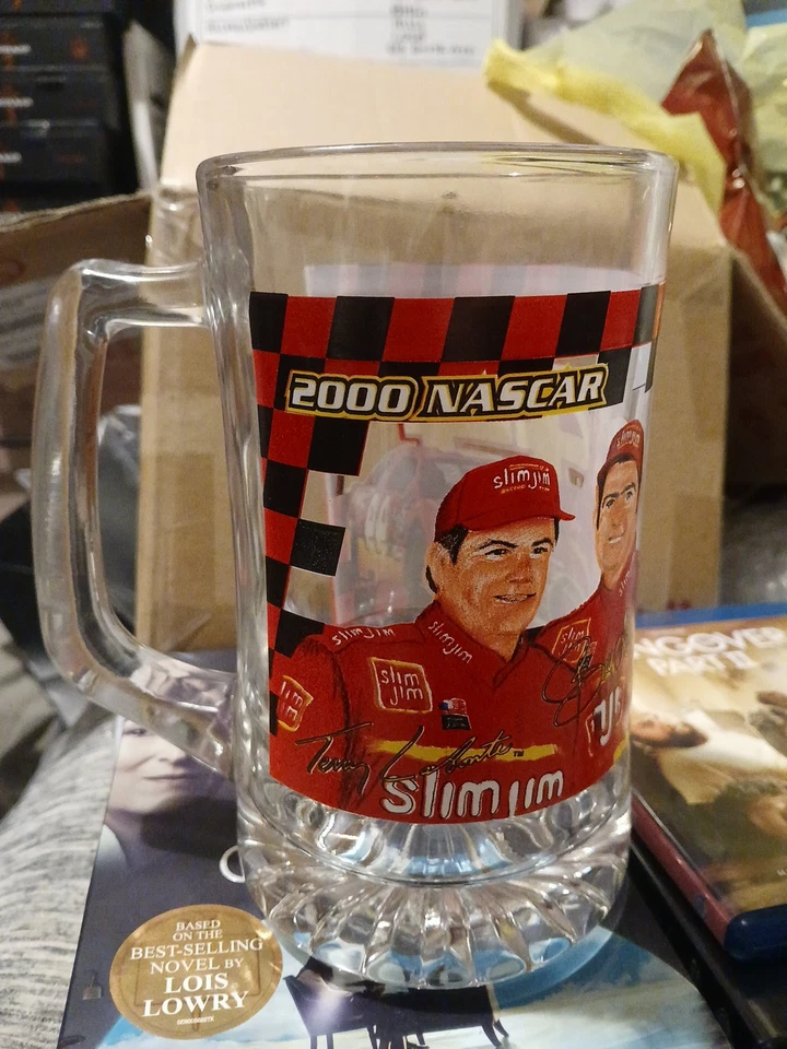 VTG 1999 #44 Terry Bobby Justin Labonte Slim Jim Glass Mug Stein NASCAR Busch - Image 3 of 4