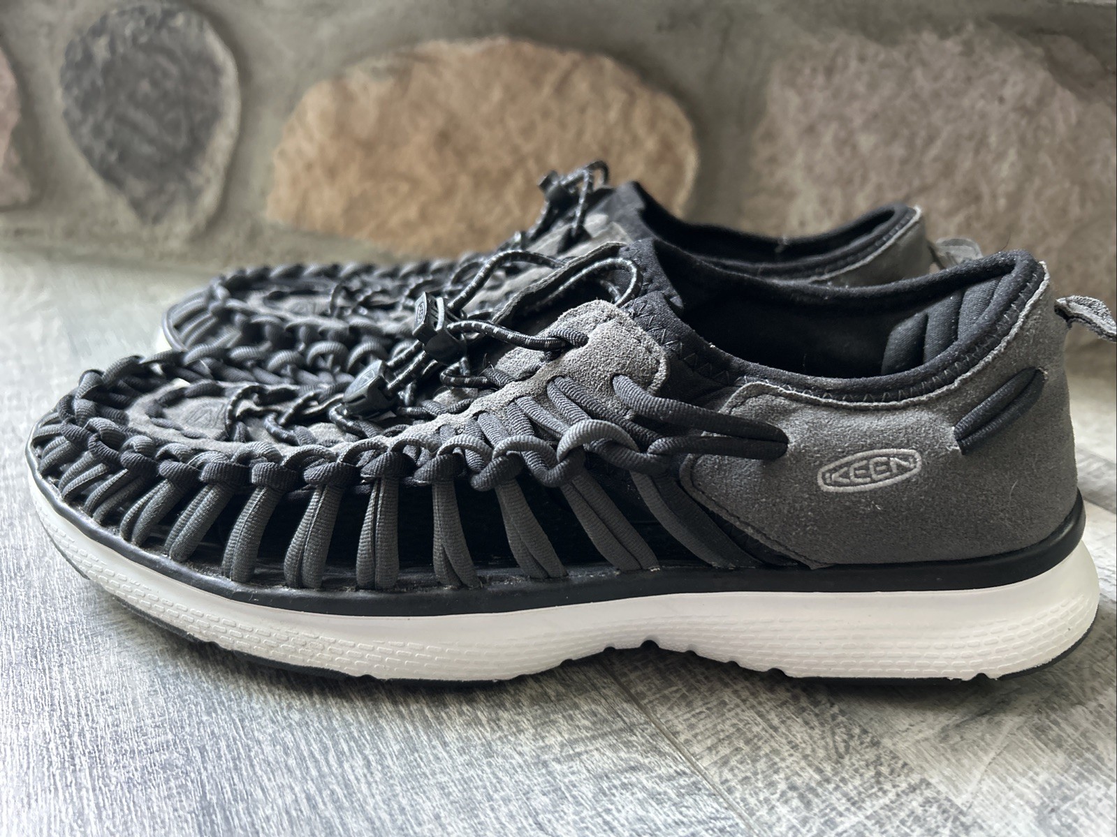 Sandali Keen Uneek Bungee Cord Corda Escursionismo Barca Acqua Uomo Taglia 9 1 2 EUC