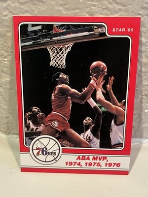 1984-85 Star Julius Erving Set #9 ABA MVP, 1974 1975 1976 EX B