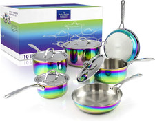 The Magical Kitchen Collection - Iridescent Rainbow Cookware Set - Premium Heavy