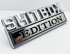 3D Shitbox Edition KFZ Metall Aufkleber Auto Sticker Logo Schriftzug Tuning