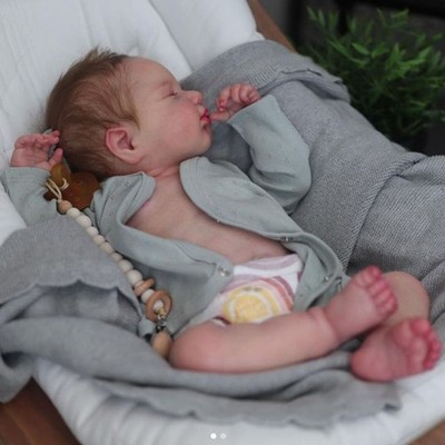ROLIN 19'' Reborn Baby Doll Realistic Newborn Vinyl Handmade Lifelike Soft Toy Gi