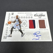 2014-15 Panini Excalibur #9 Russ Smith Rookie Rampage Patch Auto Ball /349