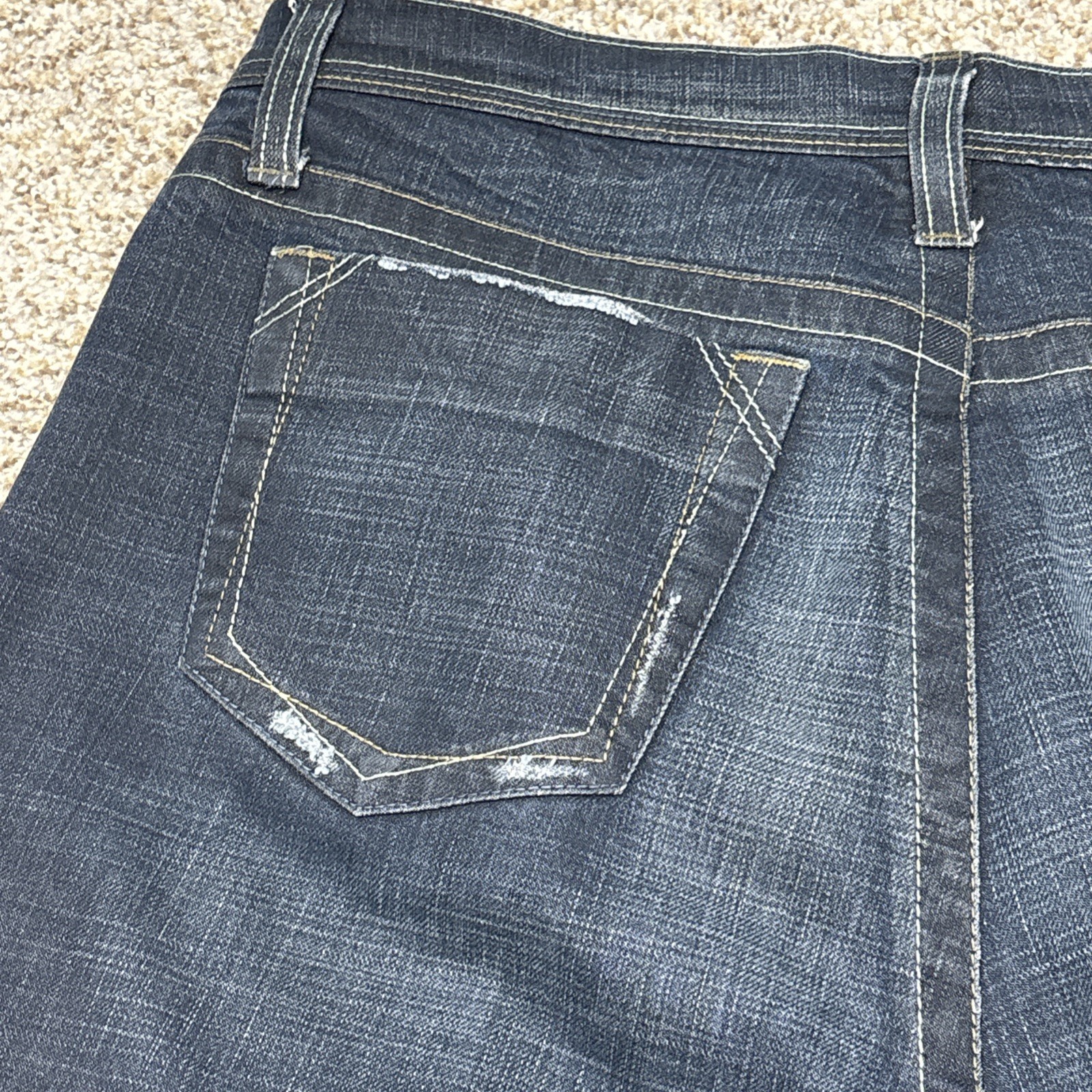 Vintage Z Cavaricci Women’s Size 14 Dark Blue Stretch Denim Jeans Fits 35 X 25 - View 16