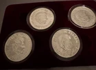 .999 silver rounds Four Silver Rounds 1 troy Oz Ronald W. Reagan