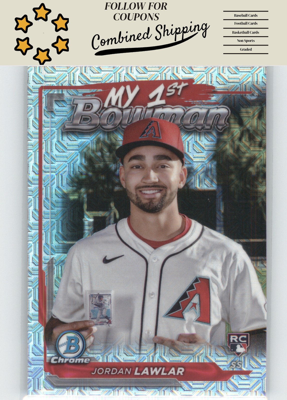 2024 Bowman Chrome - My 1st Bowman Mojo Refractors #M1B-12 Jordan Lawlar