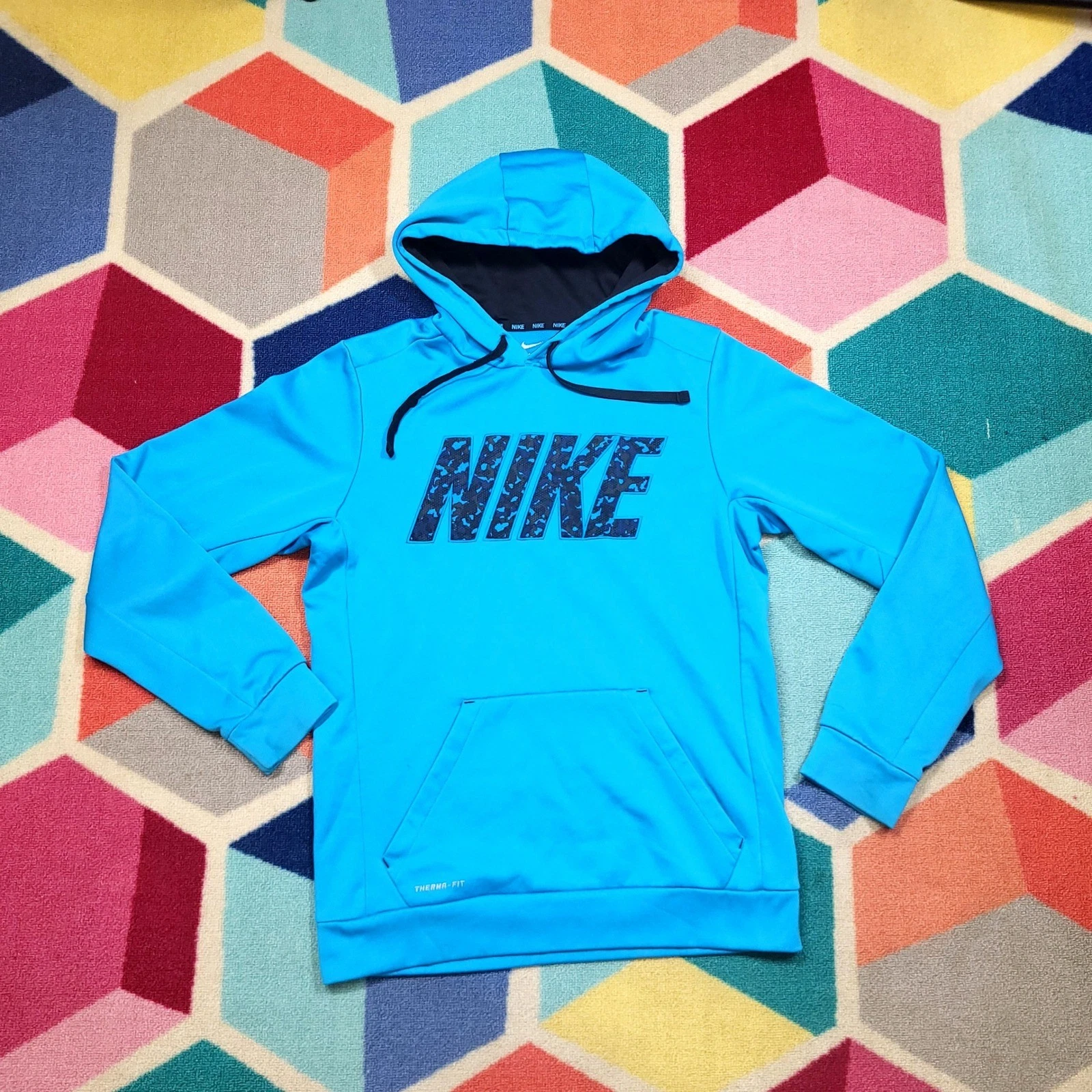 Nike Therma Fit Blue Athletic Hoodie Athletic Workout Training Pullover
Opens in a new window or tab