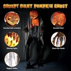 7 Ft Scary Animated Pumpkin Prop Vulture & Owl Skeleton Halloween 2026 — photo 4