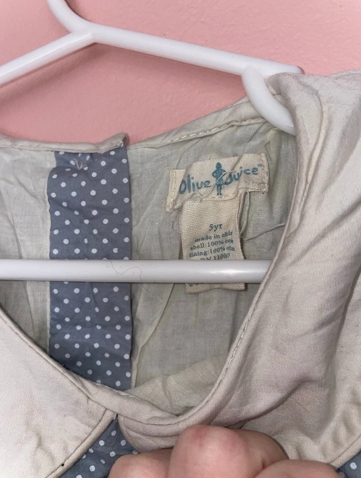 Vestido abotonado cuello jugo oliva talla 5 años Foto 3 de 3