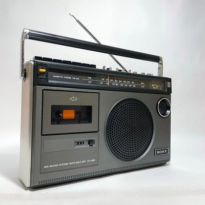 SONY CF-1980 Studio Monaural Radio Cassette Recorder w/Mixing SONY CF-1980 Studio Monaural Radio Cassette Recorder w/Mixing