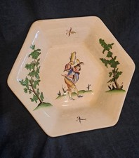 CERAMICA DI LAVENO LAVENIA ANDLOVIZ (Andlovitz) RARA COPPA ESAGONALE - POLICROMA