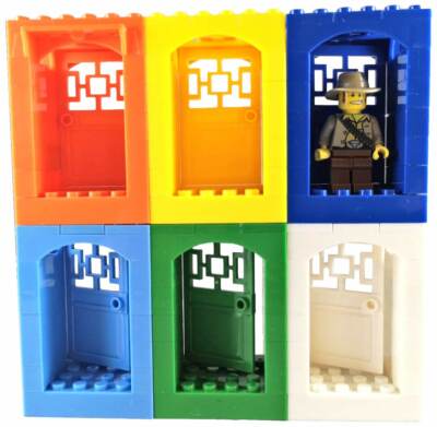 DIY Bogen Minifigur Vitrine einzelne Mini Figuren Display Ständer Case