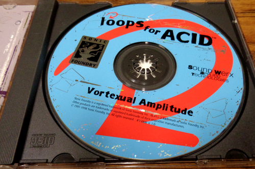 SONIC FOUNDRY LOOPS FOR ACID VORTEXUAL AMPLITUDE CD (1995 SOUND WERX) - Picture 2 of 4